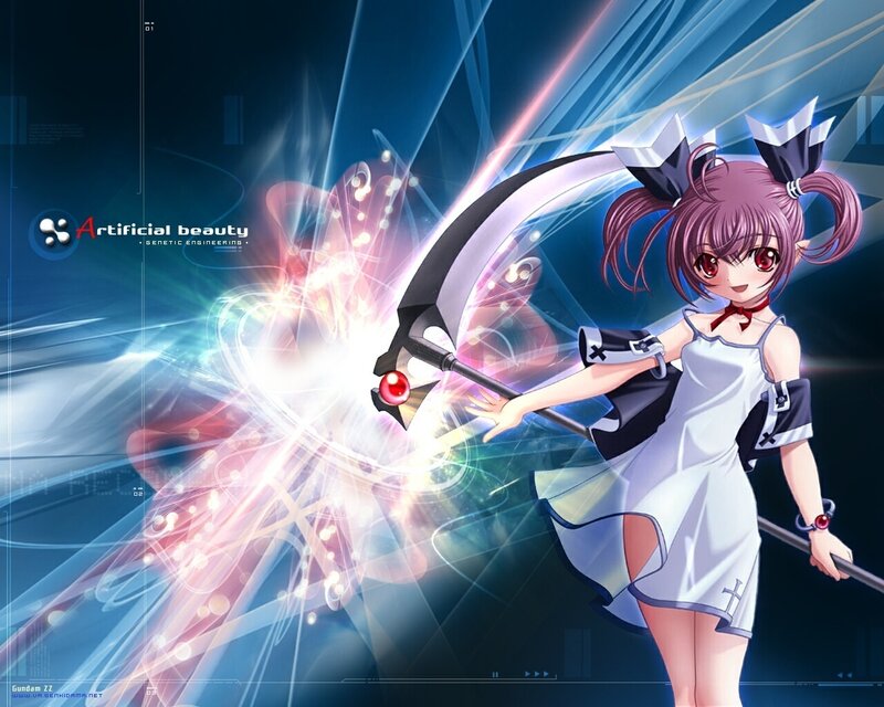 Anime girl with scythe