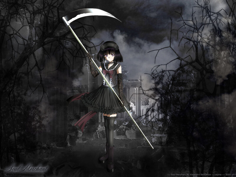 Anime girl with scythe