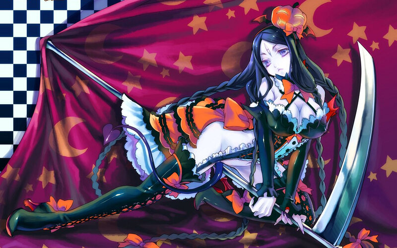 anime girl with scythe