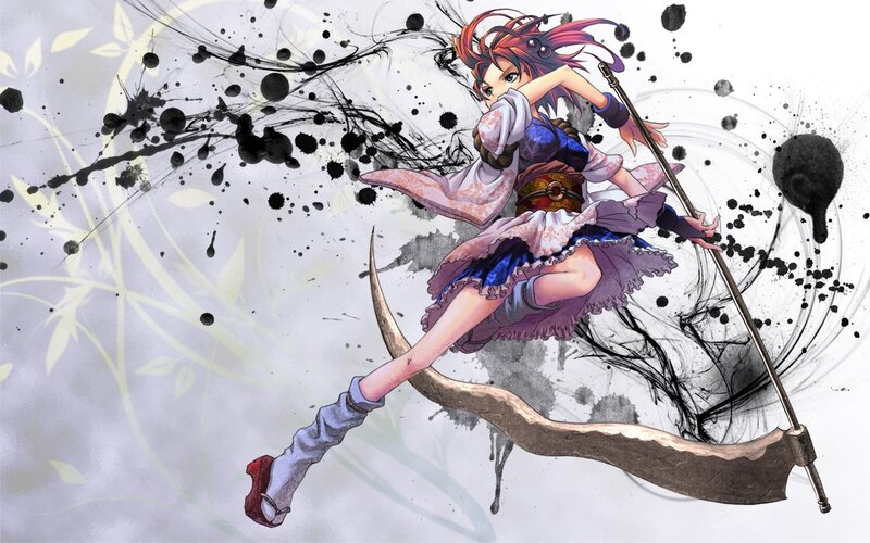 anime girl with scythe
