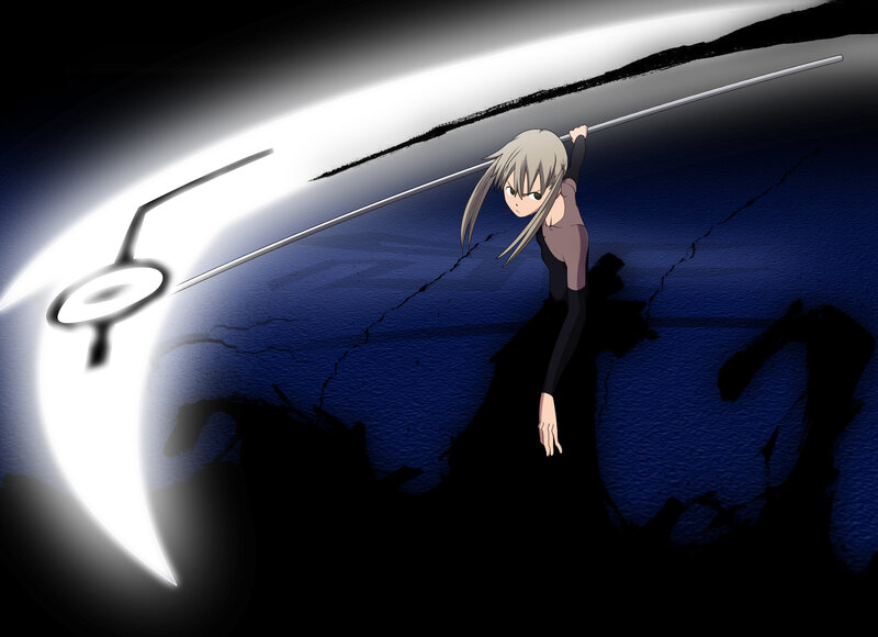 Anime girl with scythe
