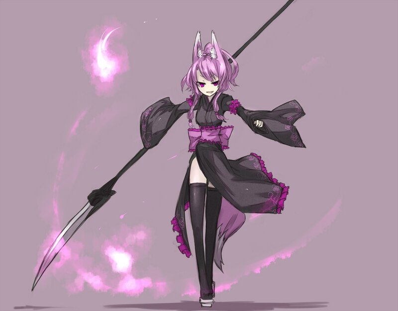 anime girl with scythe