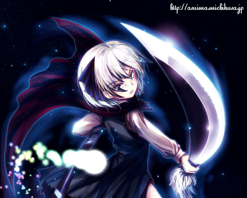 anime girl with scythe