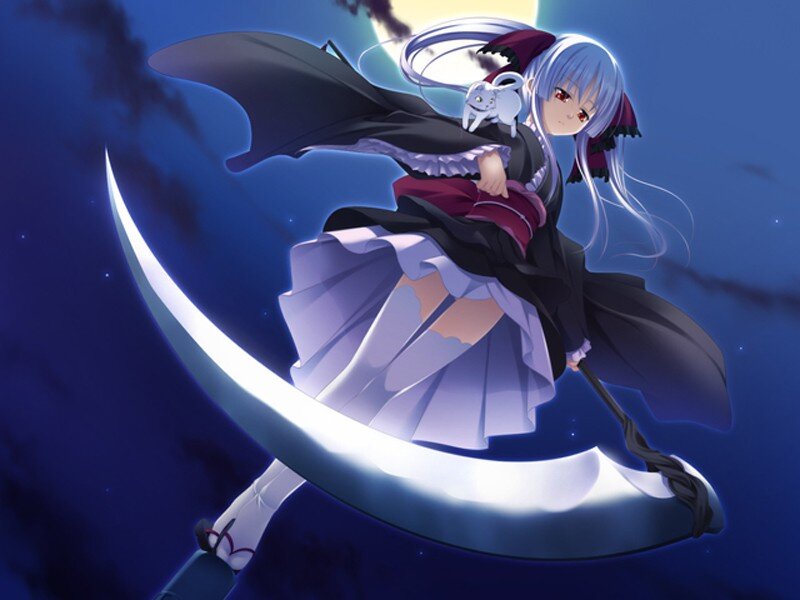 anime girl with scythe