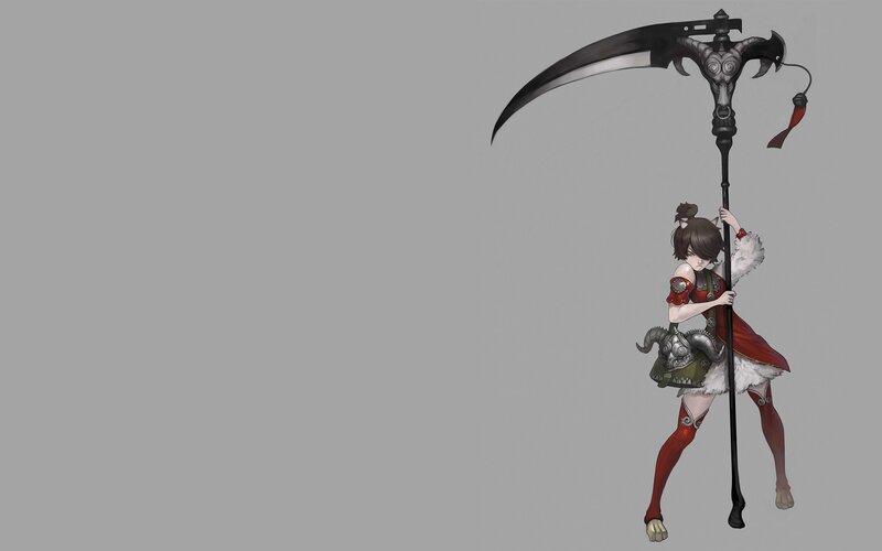 anime girl with scythe