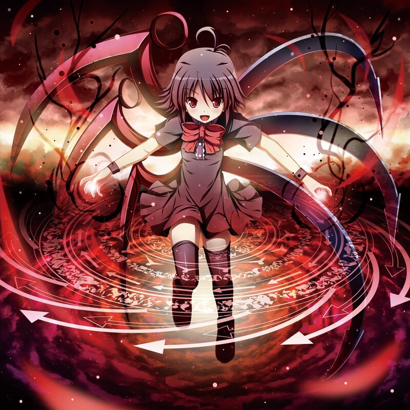 Anime girl with scythe and magic circle