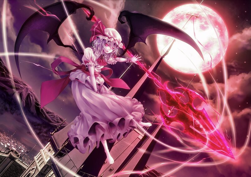 Anime girl with scythe and wings