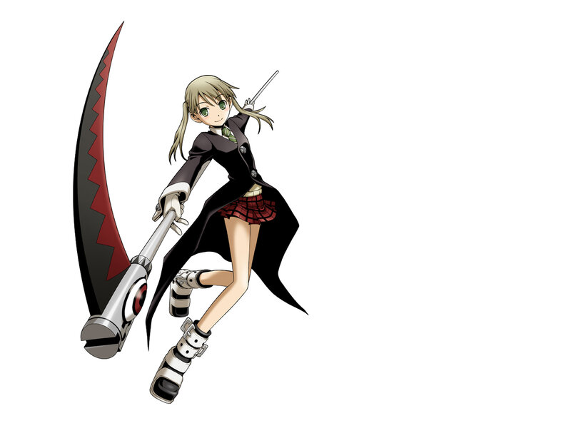 Anime Girl with Scythe — Black, Confident