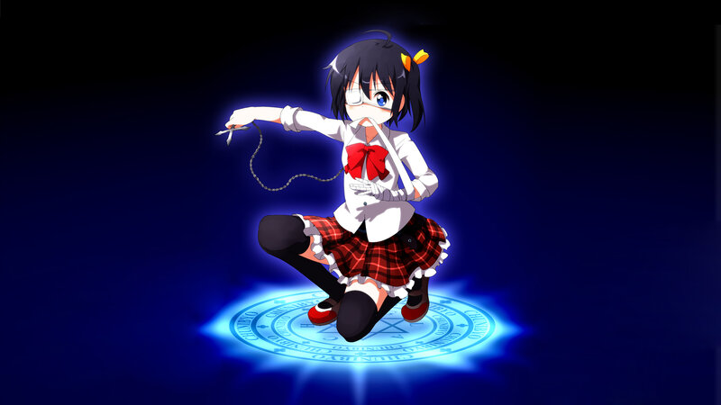 Anime Girl with Scythe — Blue, Dramatic, Night, School Uniform