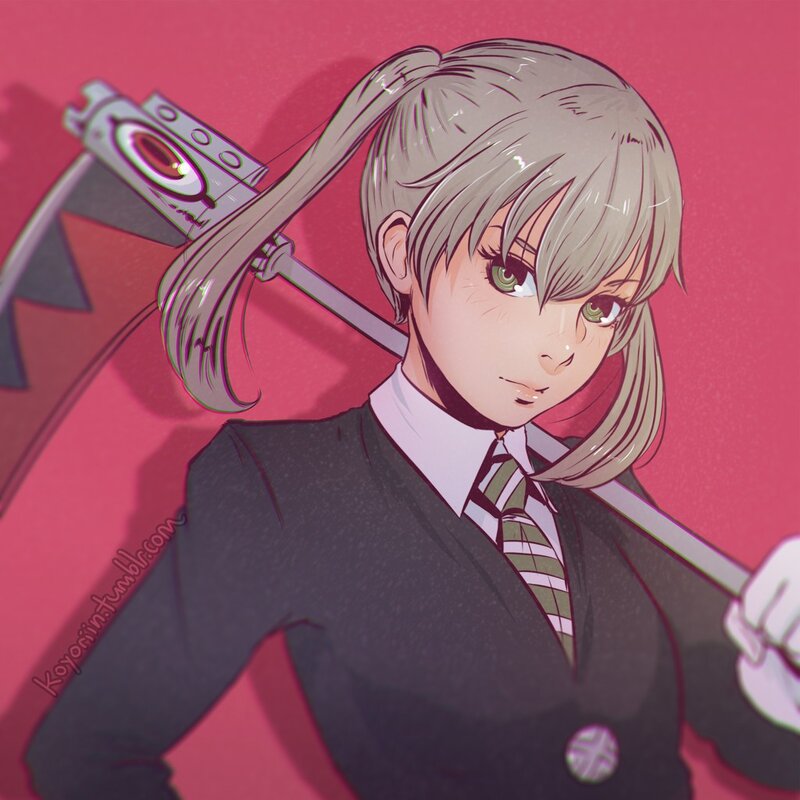 Anime Girl with Scythe — Pink, Confident
