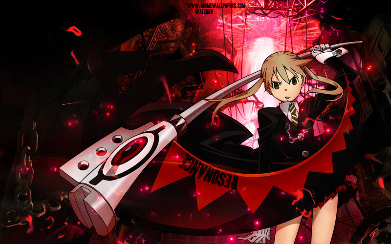 Anime girl with scythe weapon