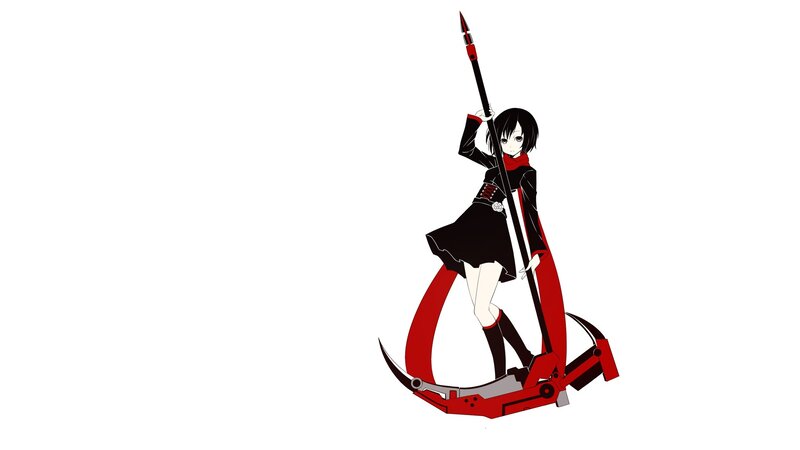 anime girl with scythe weapon