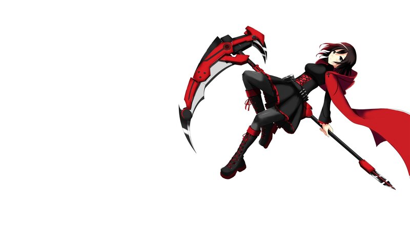 anime girl with scythe weapon