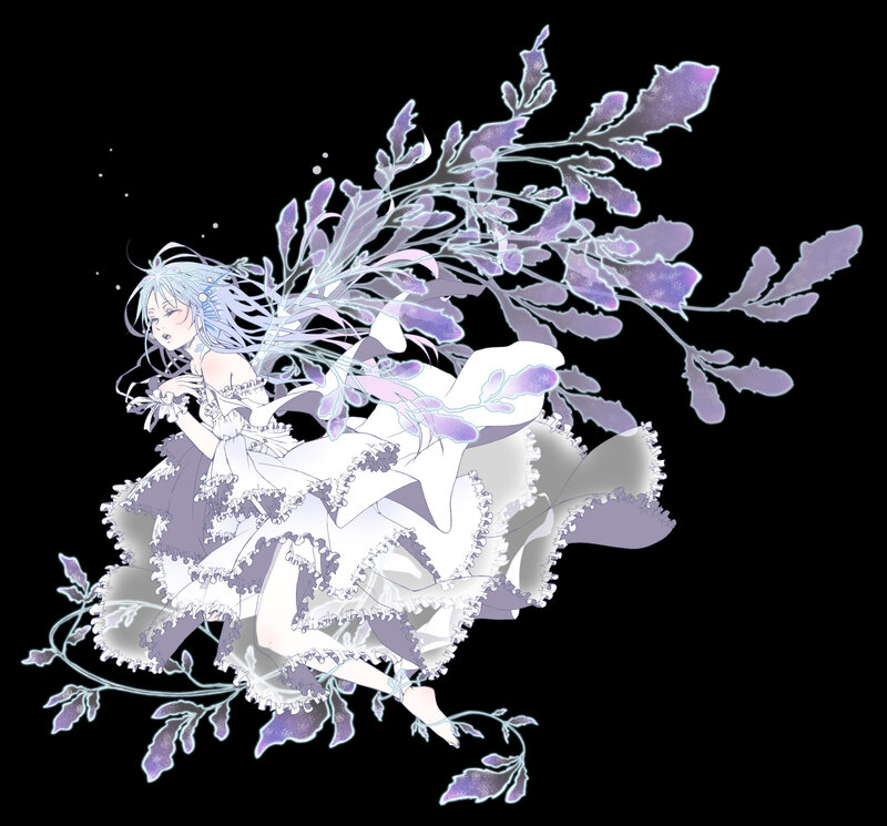 Anime Girl with Seaweed