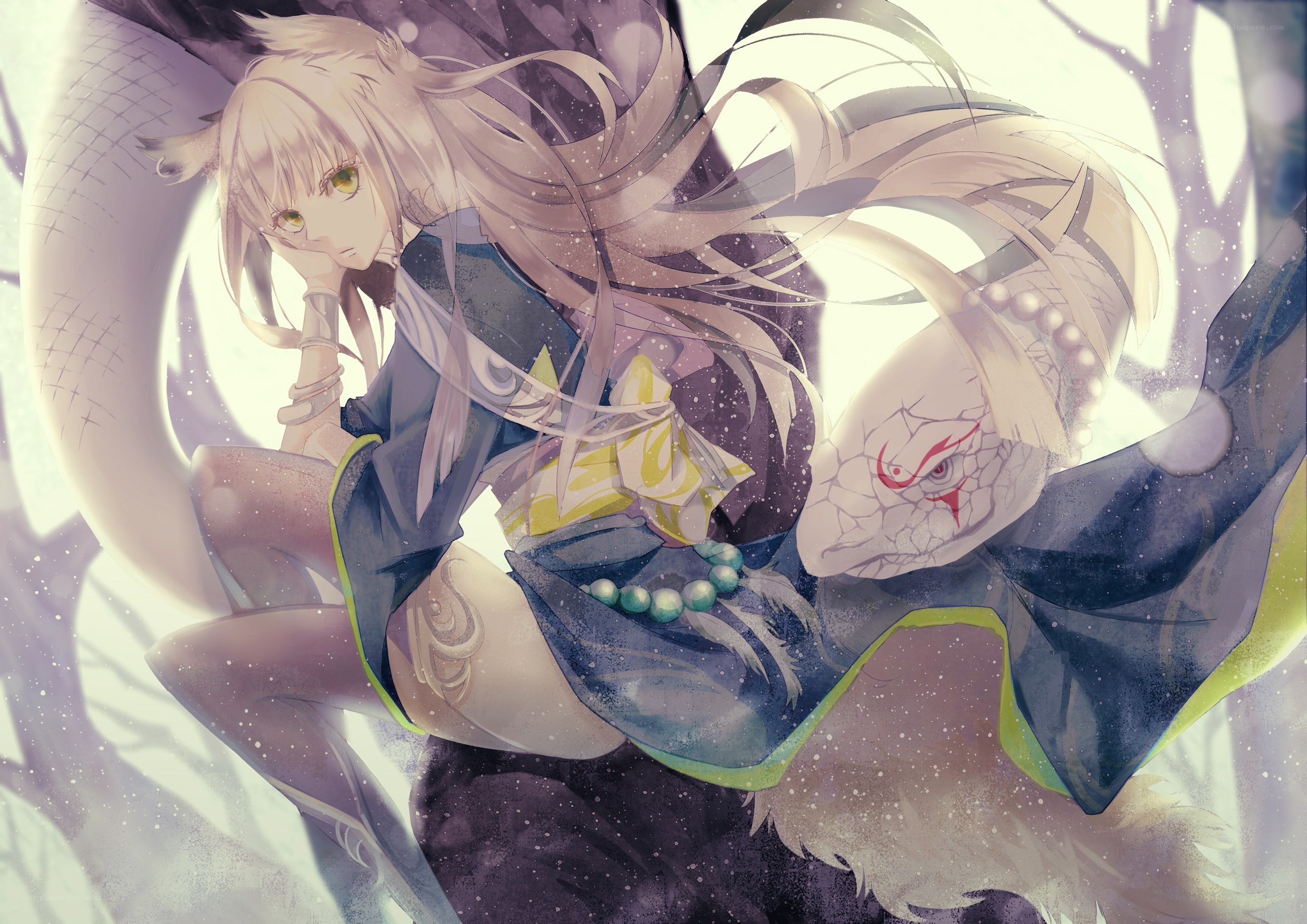 anime girl with serpent