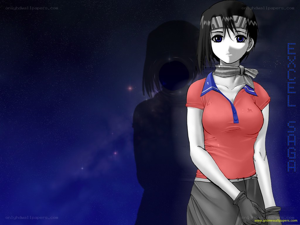 anime girl with shadow