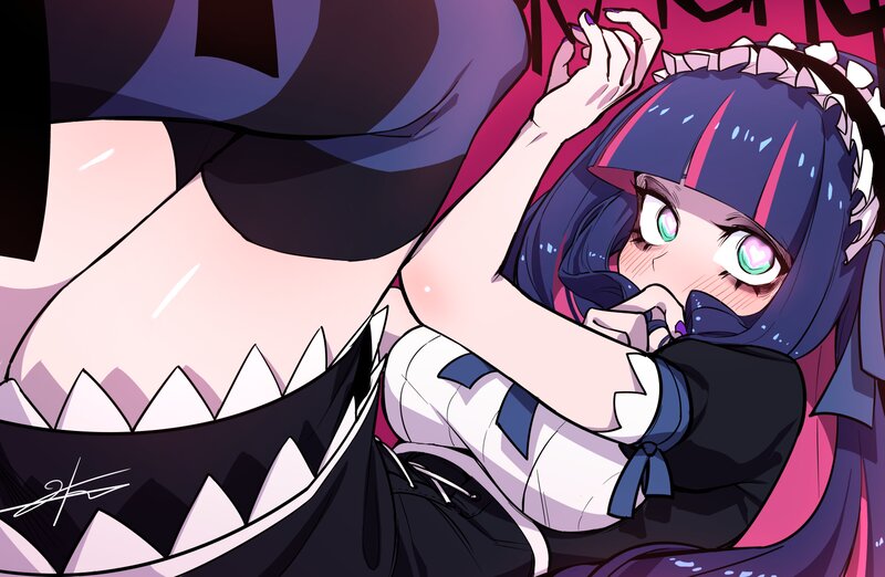 Anime Girl with Shark — Purple, Dramatic