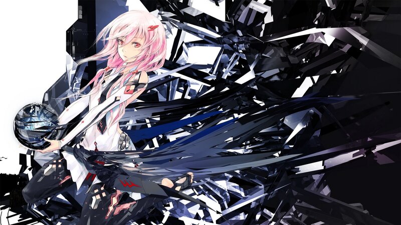 anime girl with shattered glass