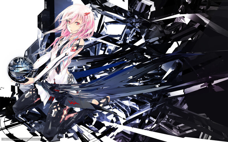 anime girl with shattered glass