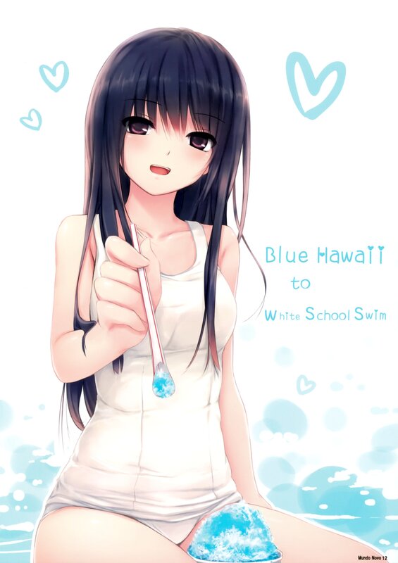 Anime girl with shaved ice