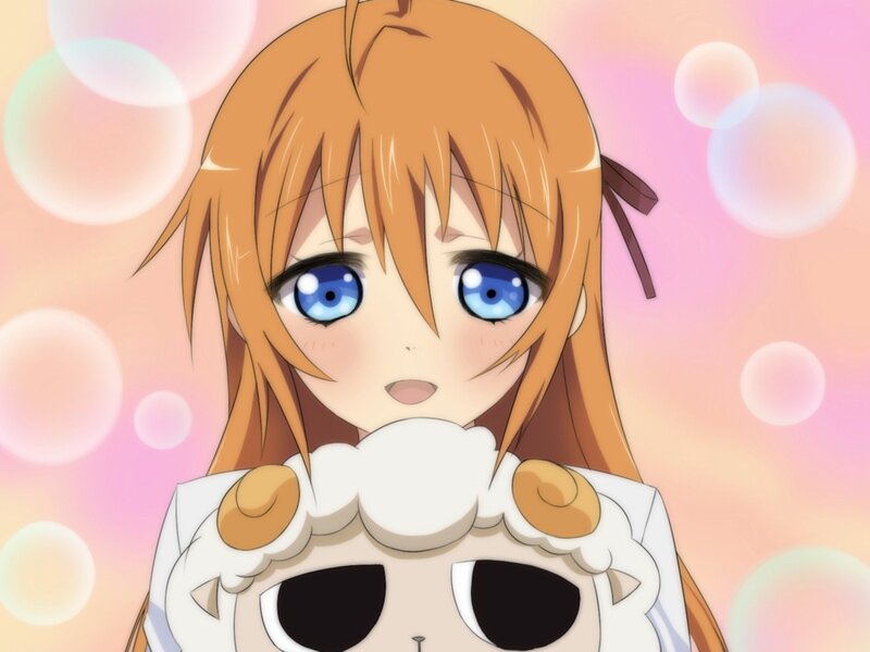 anime girl with sheep