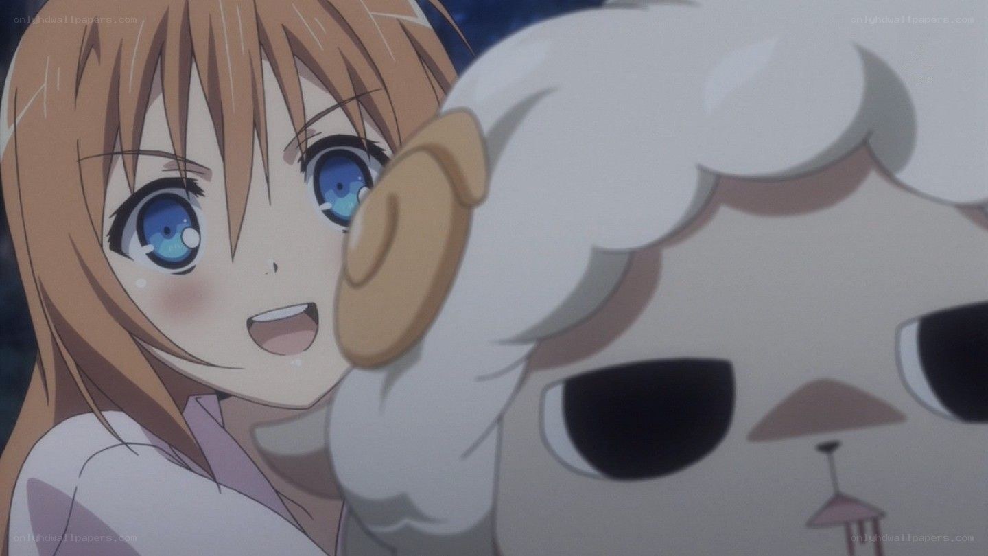 anime girl with sheep