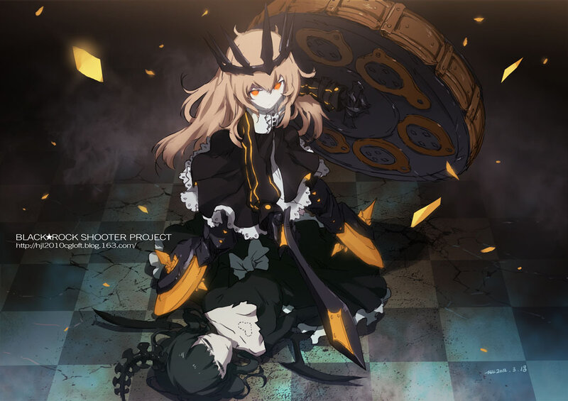 Anime Girl with Shield — Black