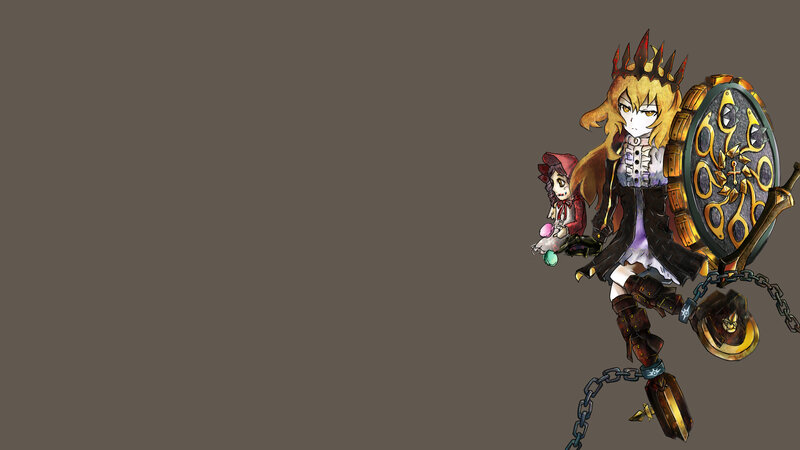 Anime Girl with Shield — Brown