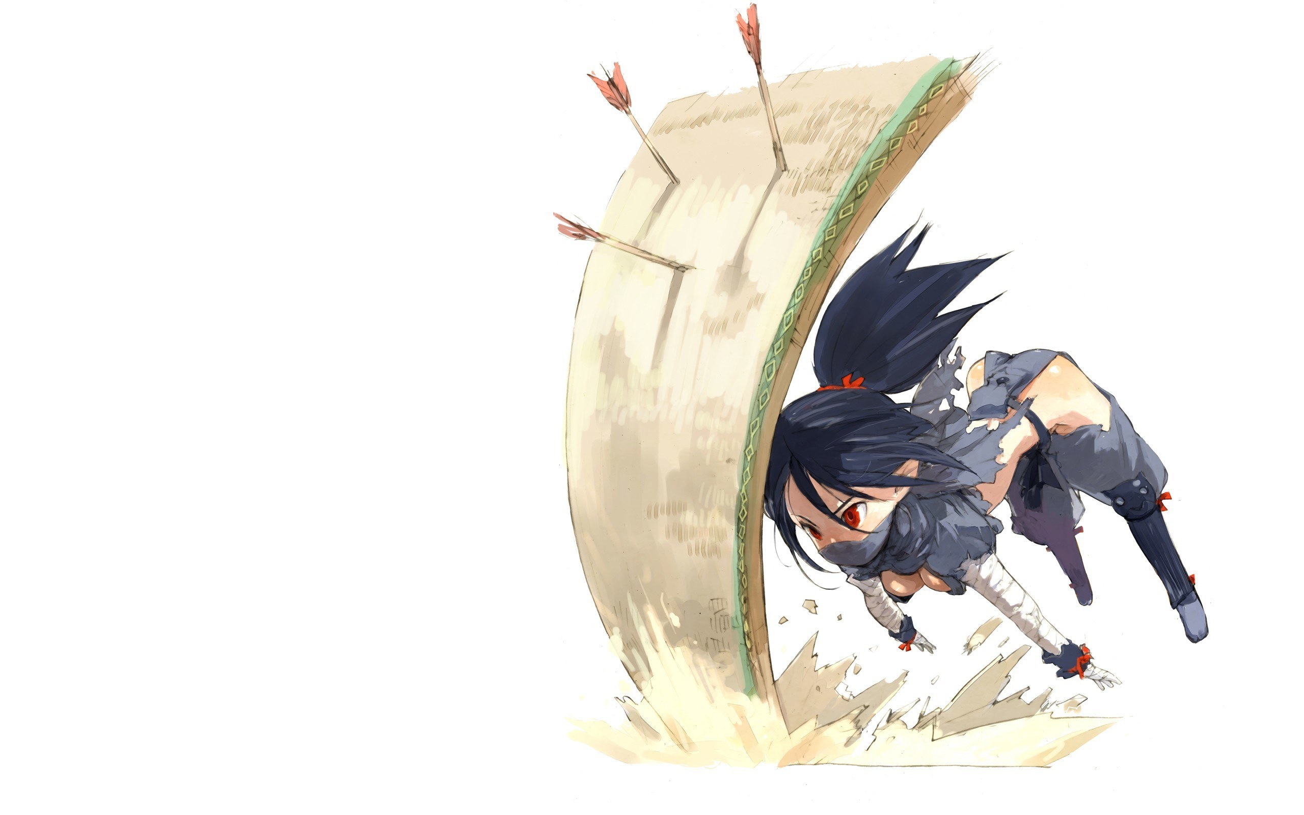 anime girl with shield
