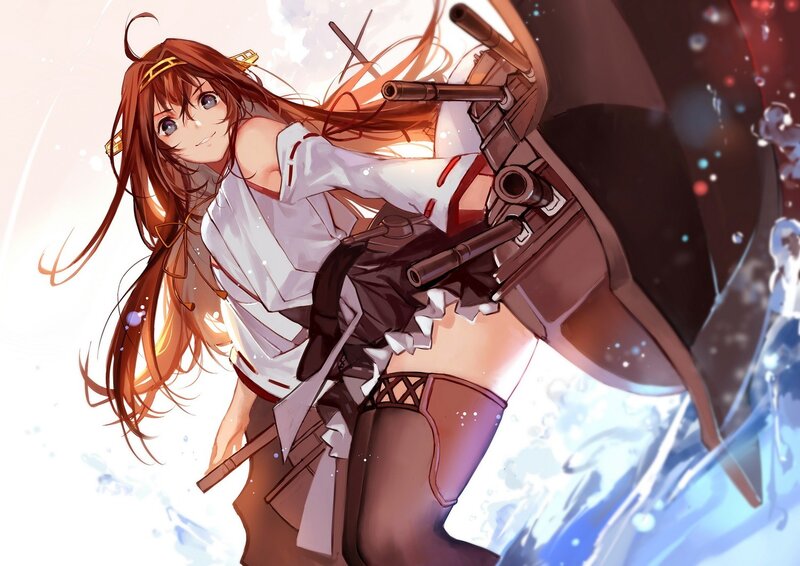 Anime Girl with Ship — Brown