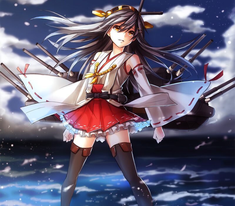 Anime Girl with Ship Guns — Blue