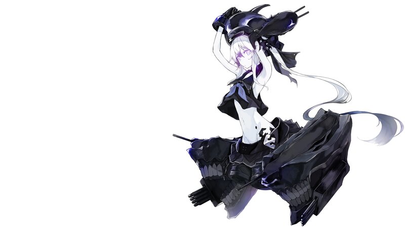 Anime Girl with Ship Parts — Black