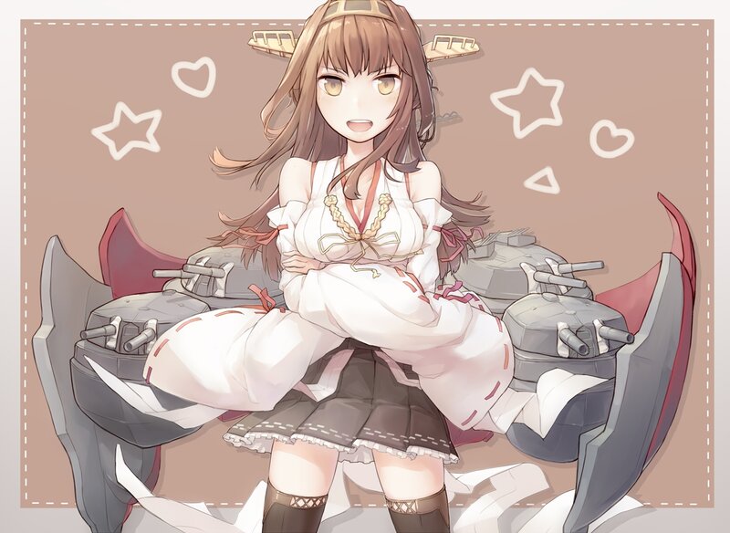 Anime Girl with Ship Parts — Brown