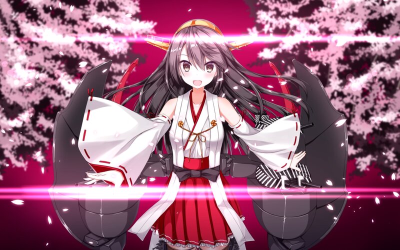 Anime Girl with Ship Parts — Pink, Dramatic