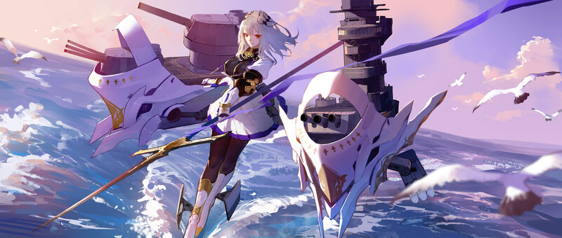 Anime Girl with Ships