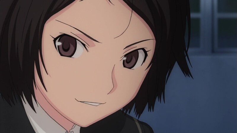Anime Girl with Short Hair — Black, Calm, Night