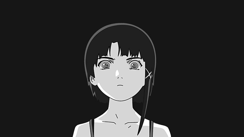 Anime Girl with Short Hair — Black, Neutral, Eyes