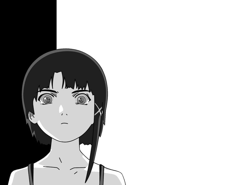 Anime Girl with Short Hair — Black, Neutral