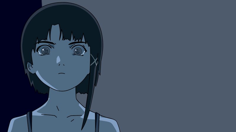 Anime Girl with Short Hair — Blue, Dramatic