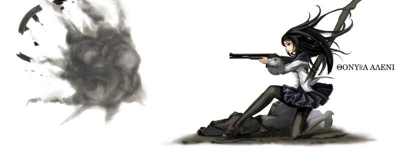 anime girl with shotgun