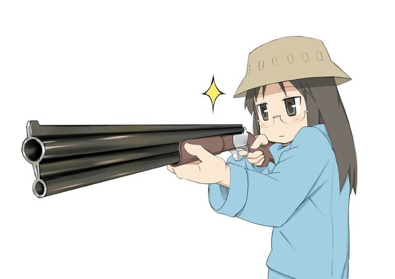 anime girl with shotgun