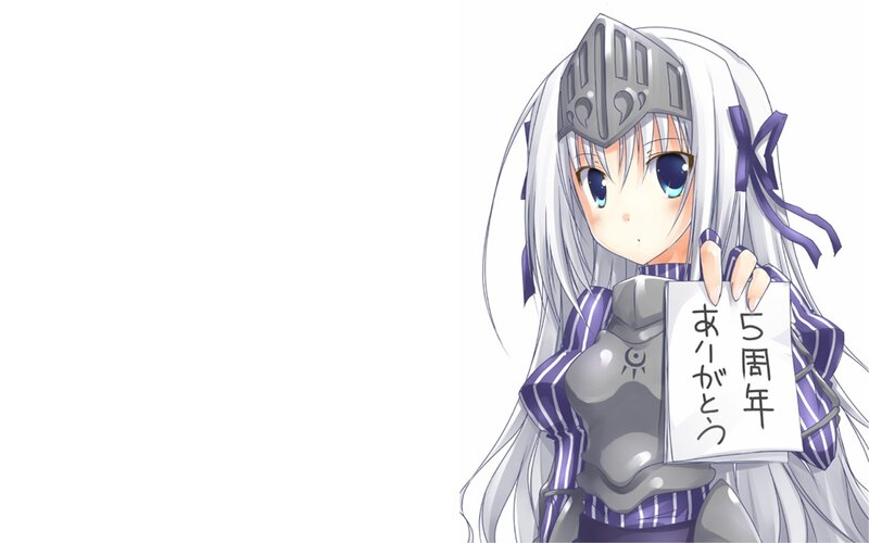 anime girl with sign