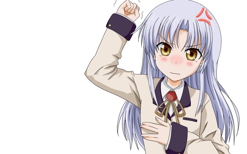 anime girl with silver hair