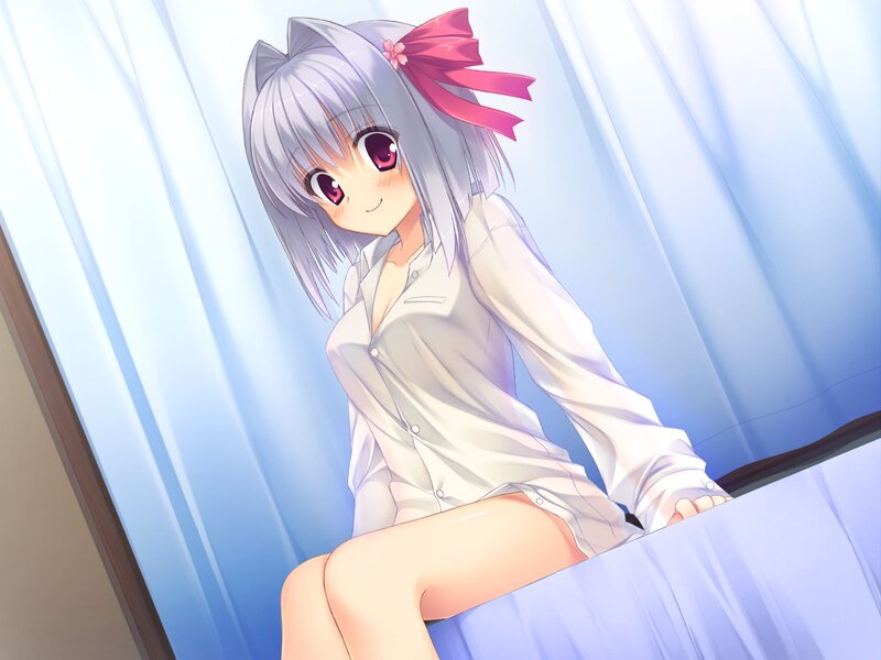 anime girl with silver hair
