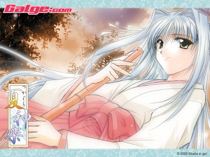 Anime girl with silver hair