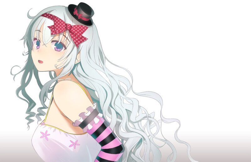 anime girl with silver hair