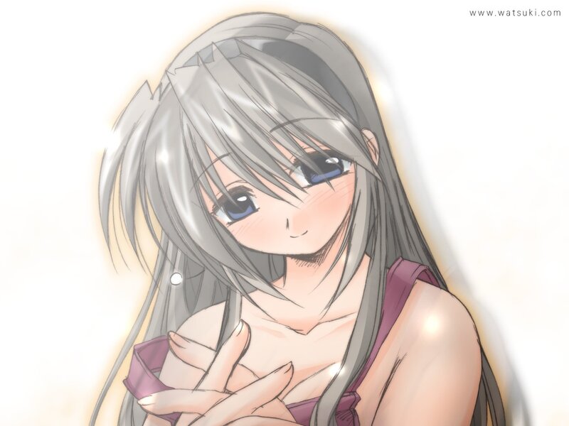anime girl with silver hair