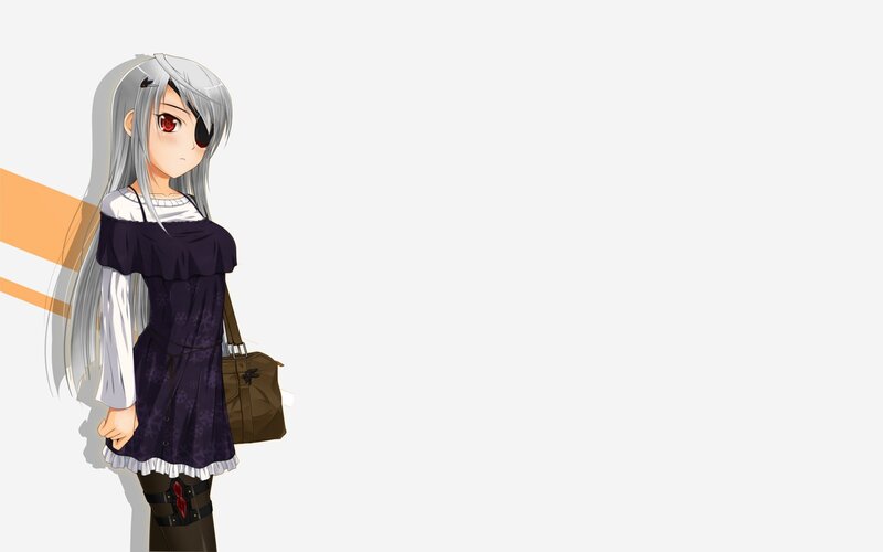 anime girl with silver hair