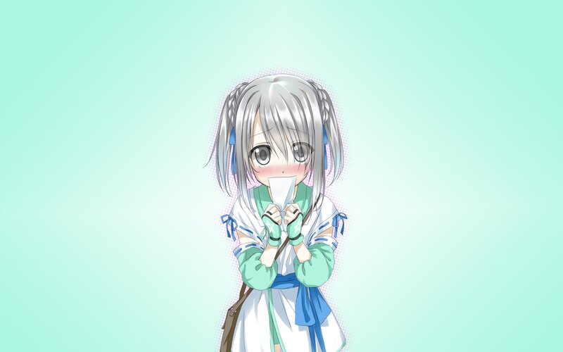 anime girl with silver hair