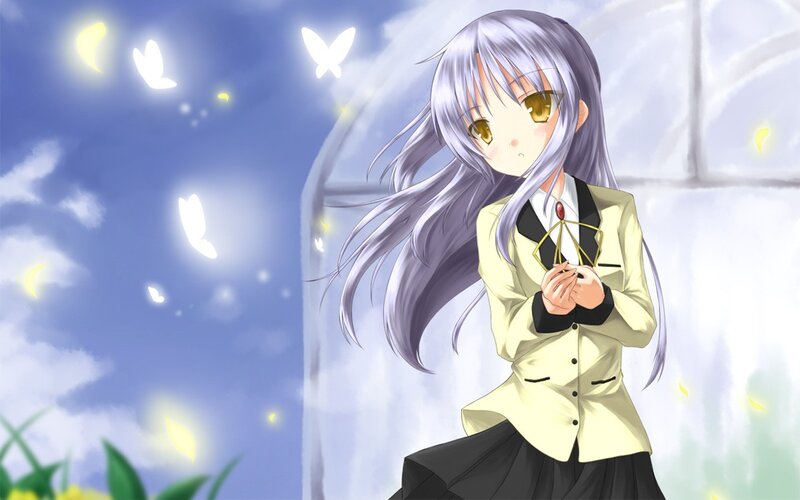 anime girl with silver hair